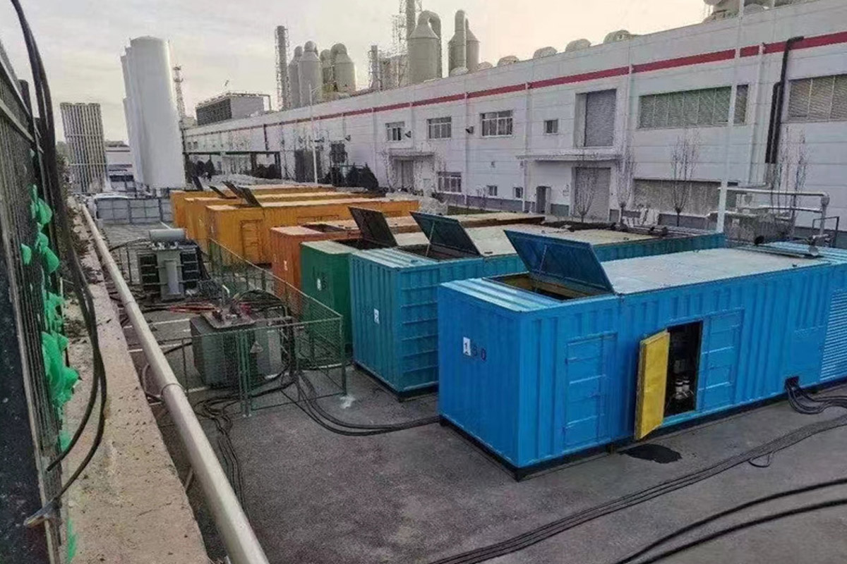 永善发电机租赁施工现场